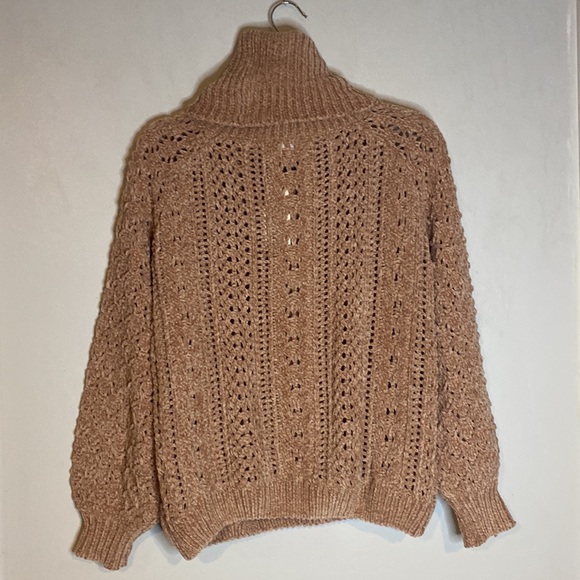 Impressions Cowl Neck Knit Sweater-Tan-Women’s Sz Small-NWT - Picture 7 of 11